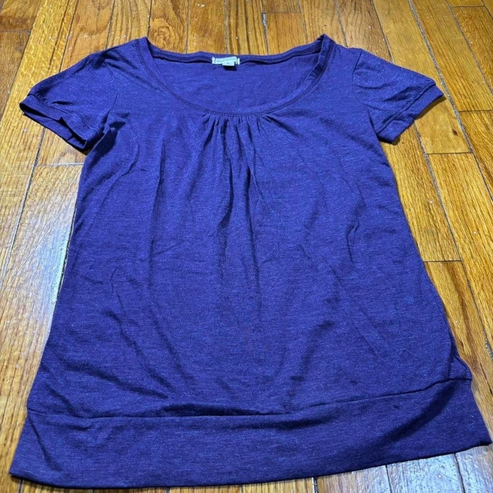 zenana outfitters Y2K Mc bling  blouse office purple babydoll style size small - Picture 2 of 6